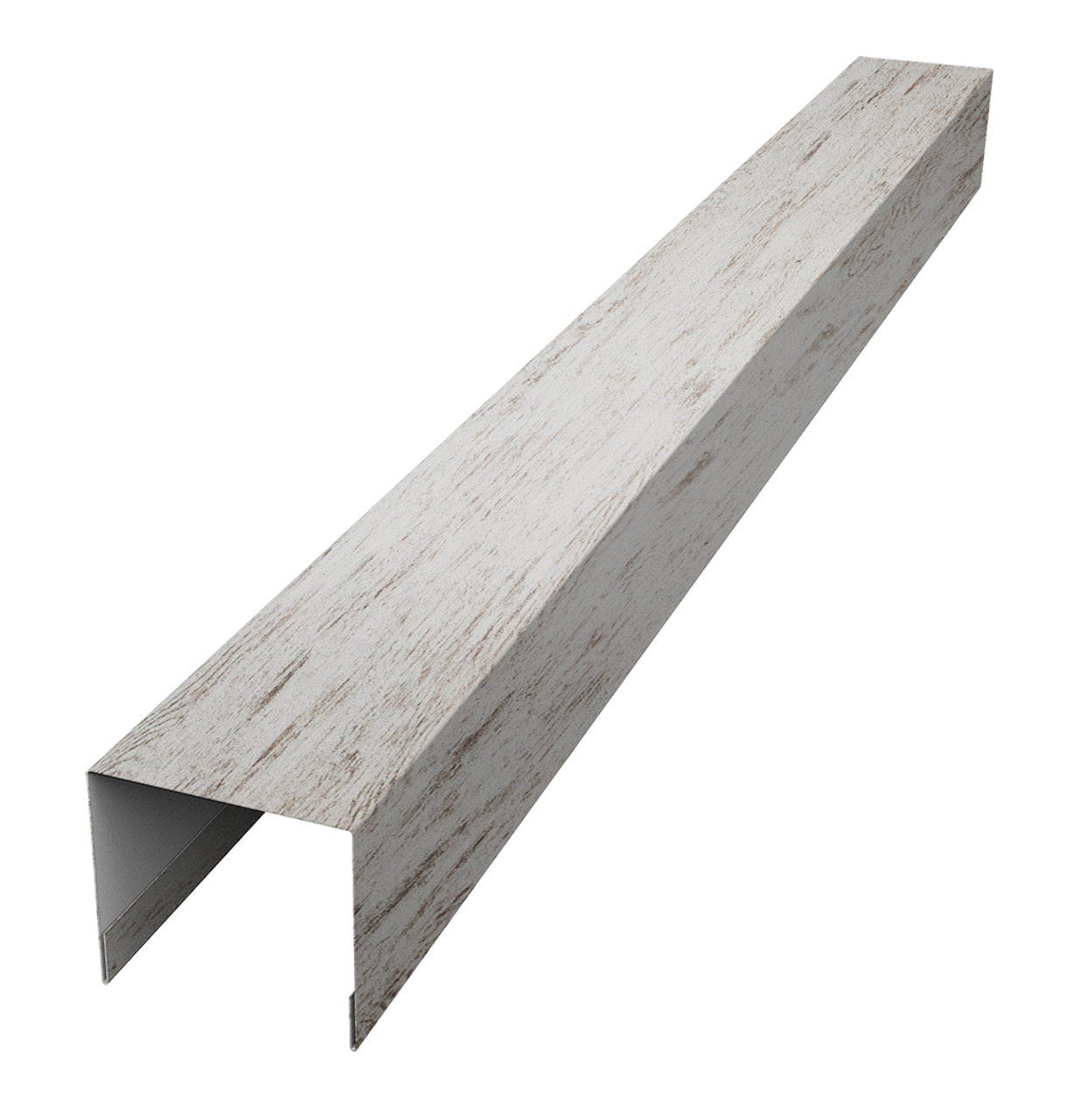 Стойка боковая крепежная для забора жалюзи Palermo 0,45 Print Elite Snow Wood TwinColor (2,5м)
