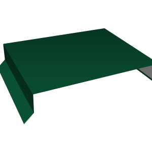 Парапетная крышка прямая 200мм 0,5 Satin Matt RAL 6005 зеленый мох (2,5м)