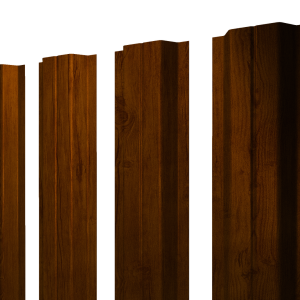 Штакетник П-образный A с прямым резом 0,4 Print Premium Golden Wood Intense FTC