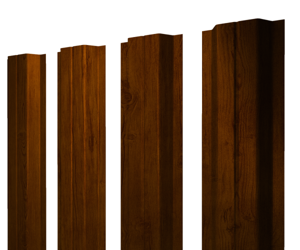 Штакетник П-образный A с прямым резом 0,4 Print Premium Golden Wood Intense FTC