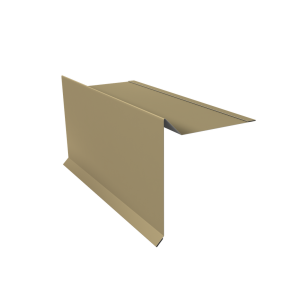 Планка ветровая с отгибом для мягкой кровли 100х20х70 0,45 PE с пленкой RAL 1014 слоновая кость (3м)
