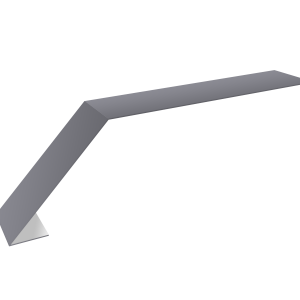 Планка карнизная для мягкой кровли 100х60 0,5 Satin с пленкой RAL 7004 сигнальный серый (2м)