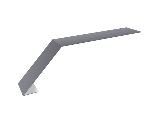 Планка карнизная для мягкой кровли 100х60 0,5 Satin с пленкой RAL 7004 сигнальный серый (2м)