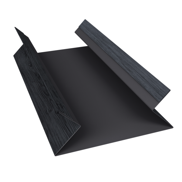 Планка угла внутреннего составная верхняя 0,45 Print Premium Grey Wood TwinColor (2м)