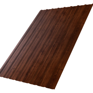 Профнастил С10A 0,4 Print Premium с пленкой Cherry Wood Fresh TwinColor