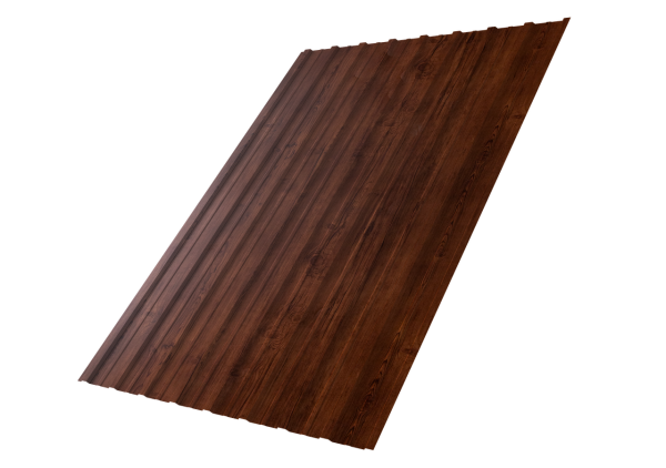 Профнастил С10A 0,4 Print Premium с пленкой Cherry Wood Fresh TwinColor
