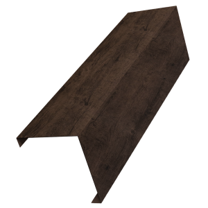 Декоративная накладка на столб универсальная угловая 60х60 для забора жалюзи 0,45 Print Elite Antique Wood TwinColor (3м)