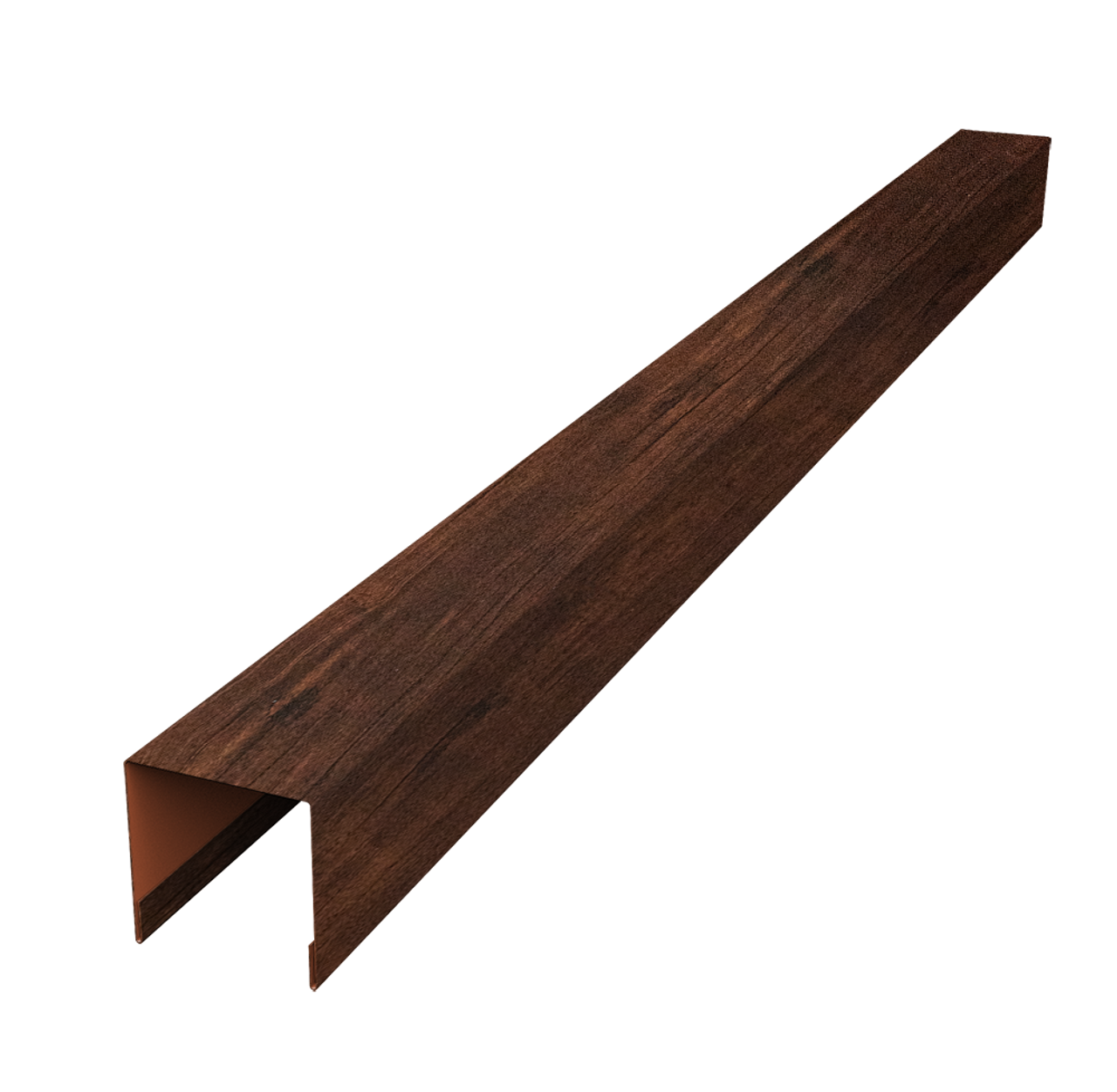 Планка вертикальная лицевая для забора жалюзи Palermo 0,45 Print Premium Cherry Wood Dark FTC (2м)