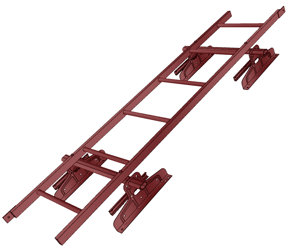 Лестница кровельная под фальц RAL 3011 (1,92м)