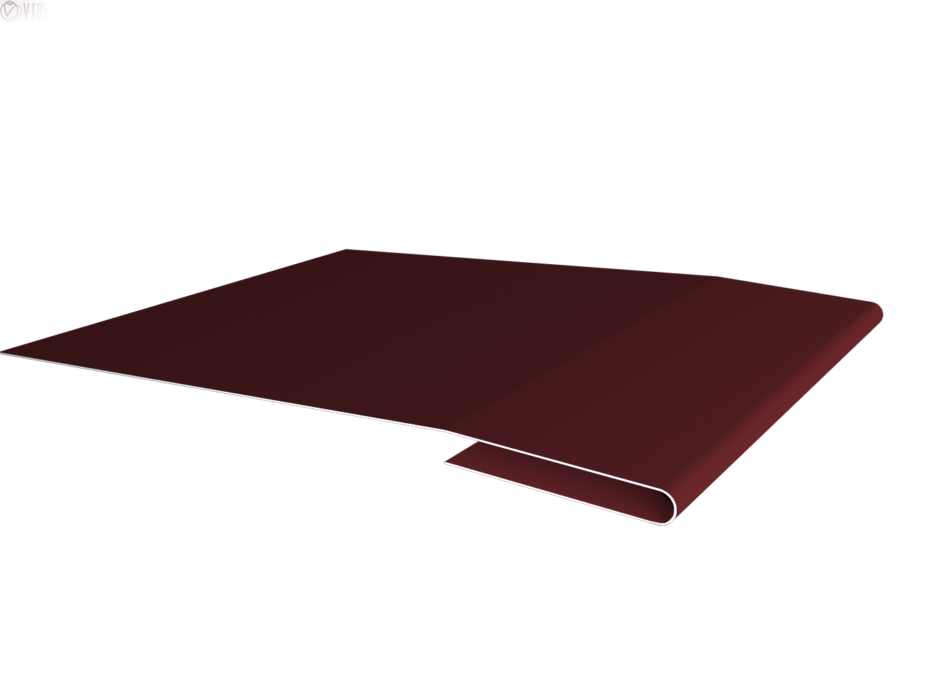 Планка начальная 0,45 PE-Double с пленкой RAL 3005 красное вино (2м)