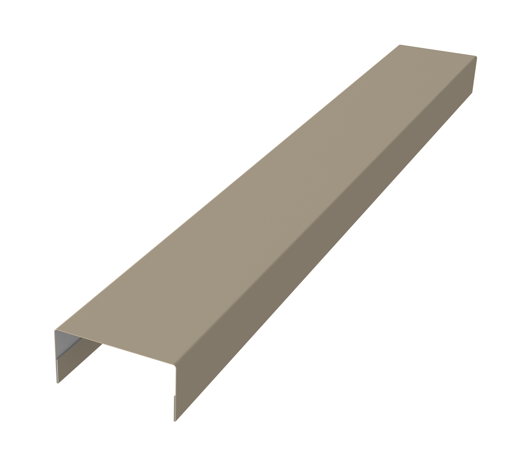 Крышка забора для горизонтального монтажа штакетника 0,5 Satin RAL 1015 светлая слоновая кость (3м)