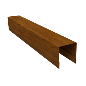 Планка боковая для забора из сайдинга (Блок-хаус new) 0,45 Print-Double Elite Golden Wood (2,06м)