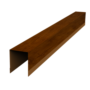 Планка опорная составная внутренняя для забора жалюзи Palermo 0,45 Print Premium Golden Wood Intense FTC (2,5м)