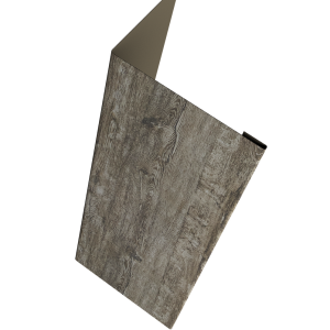 Нащельник (для калиток и ворот) 25х35 жалюзи Milan, Tokyo, Palermo 0,45 Print Elite Nordic Wood TwinColor (L1,68)