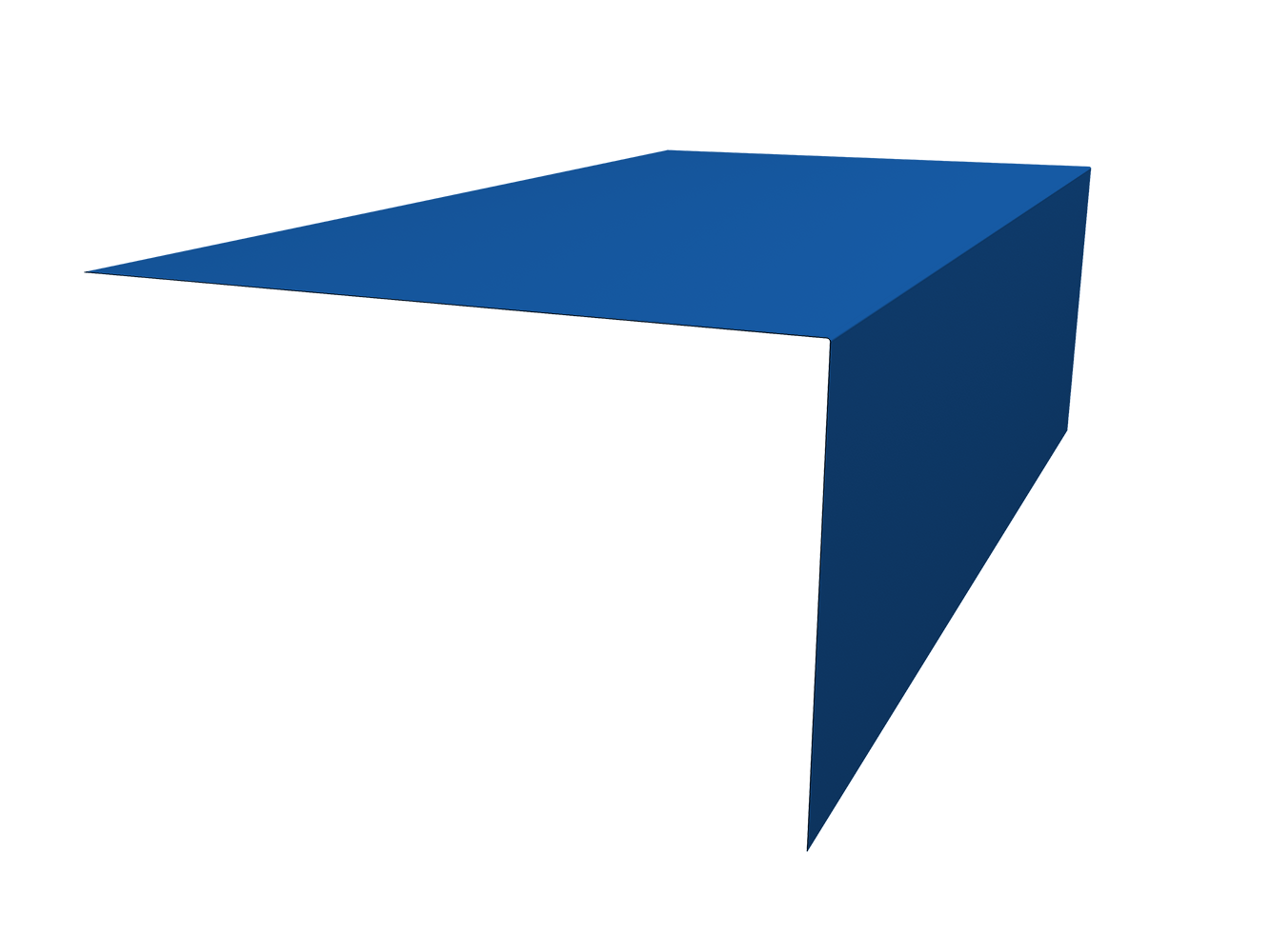 Планка околооконная фальц 0,5 Satin с пленкой RAL 5005 сигнальный синий (3м)