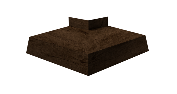 Угол отлива внешний 100 0,45 Print-Double Premium с пленкой Antique Wood