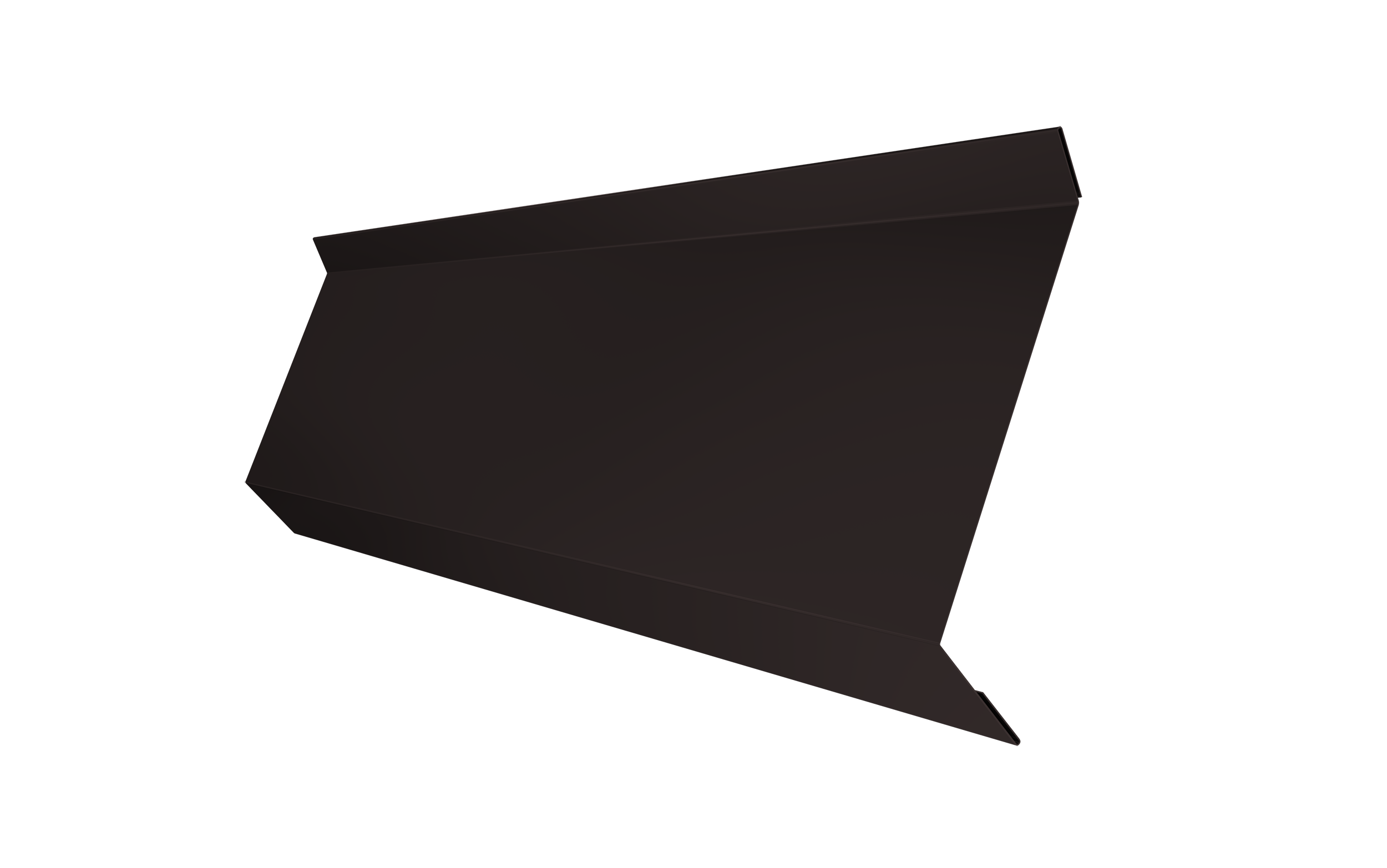 Планка примыкания в штробу 60 0,5 Velur X RAL 9005 черный (2м)