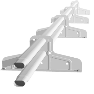 Снегозадержатель Стандарт Т4 d 40х20 RAL 9003 (3м)