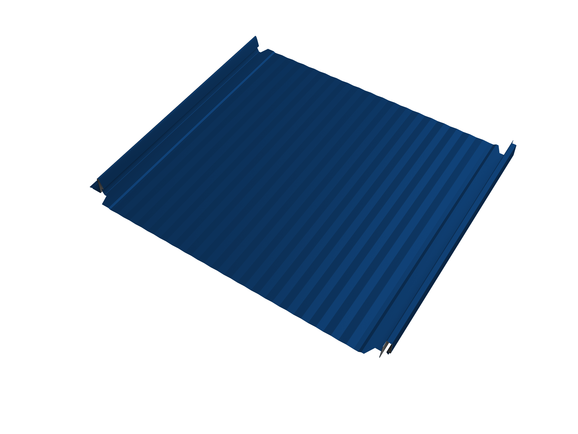 Кликфальц Double Pro Gofr Grand Line 0,45 PE с пленкой на замках RAL 5005 сигнальный синий