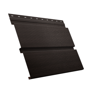 Софит металлический Квадро Брус с перфорацией 0,45 Print Elite с пленкой Coffee Wood TwinColor