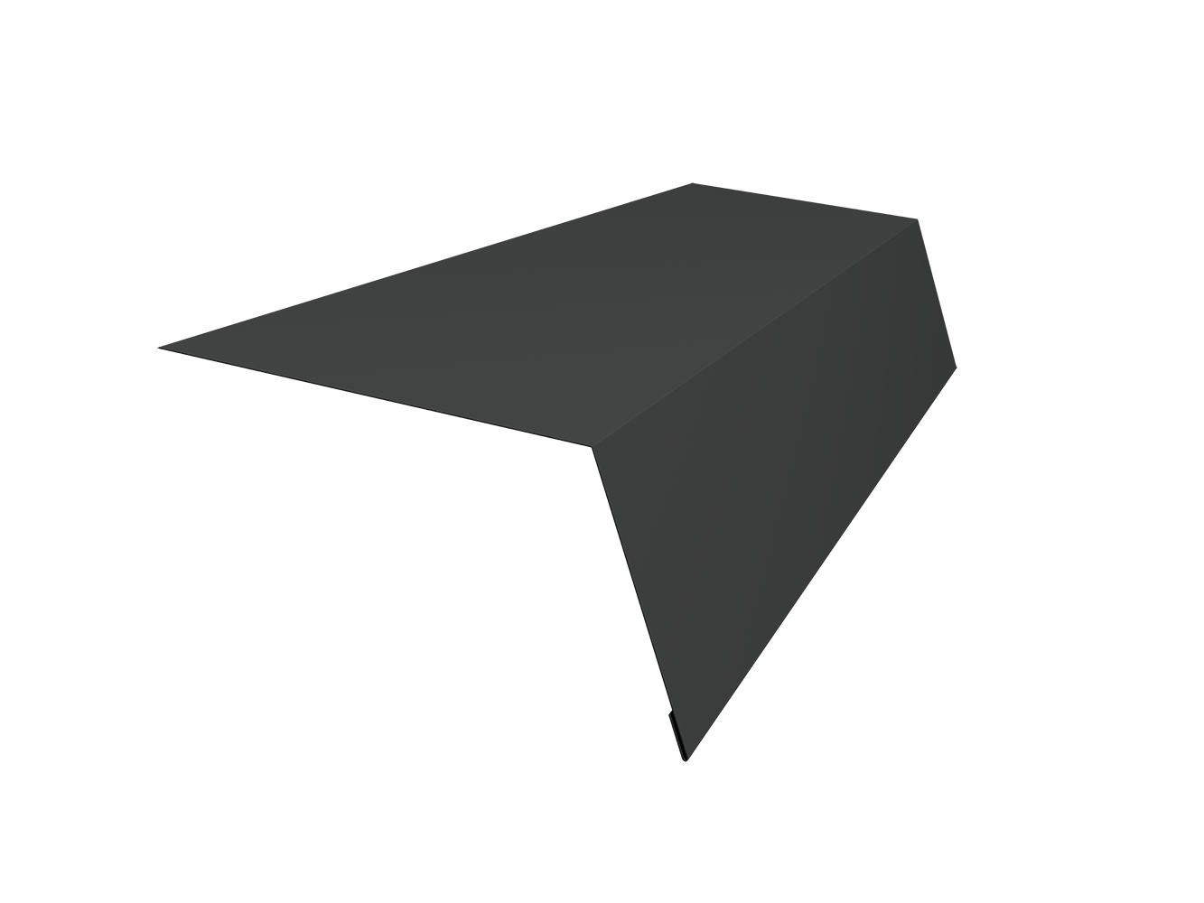 Планка карнизная для мягкой кровли 100х65 0,45 Drap RAL 7016 антрацитово-серый (3м)