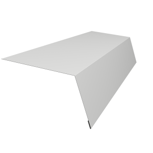 Планка карнизная для мягкой кровли 100х65 0,5 Satin с пленкой RAL 9006 бело-алюминиевый (3м)