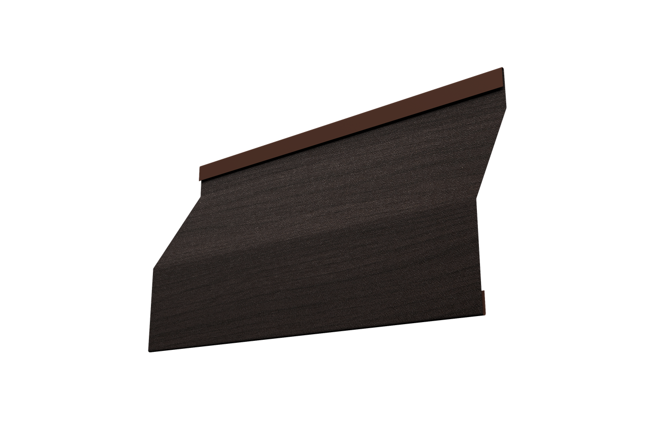 Ламель забора жалюзи Milan Slim 0,45 Print Elite с пленкой Coffee Wood TwinColor