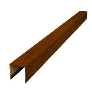 Планка вертикальная лицевая для забора жалюзи Palermo 0,45 Print Premium Golden Wood Intense FTC (1,8м)