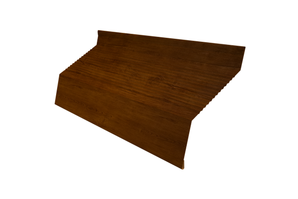 Ламель забора жалюзи Milan new gofr 0,45 Print Premium с пленкой Golden Wood Intense FTC