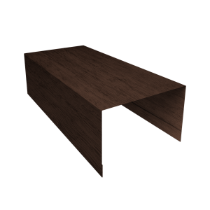Крышка для забора из сайдинга (Блок-хаус new) 0,45 Print-Double Premium Antique Wood (2,5м)
