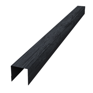 Планка вертикальная обратная для забора жалюзи Palermo 0,45 Print Premium Grey Wood TwinColor (2м)