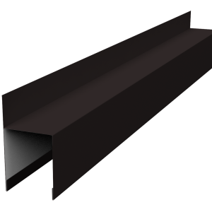Планка опорная составная внешняя для забора жалюзи Palermo 0,5 Drap RAL 9005 черный (2,5м)
