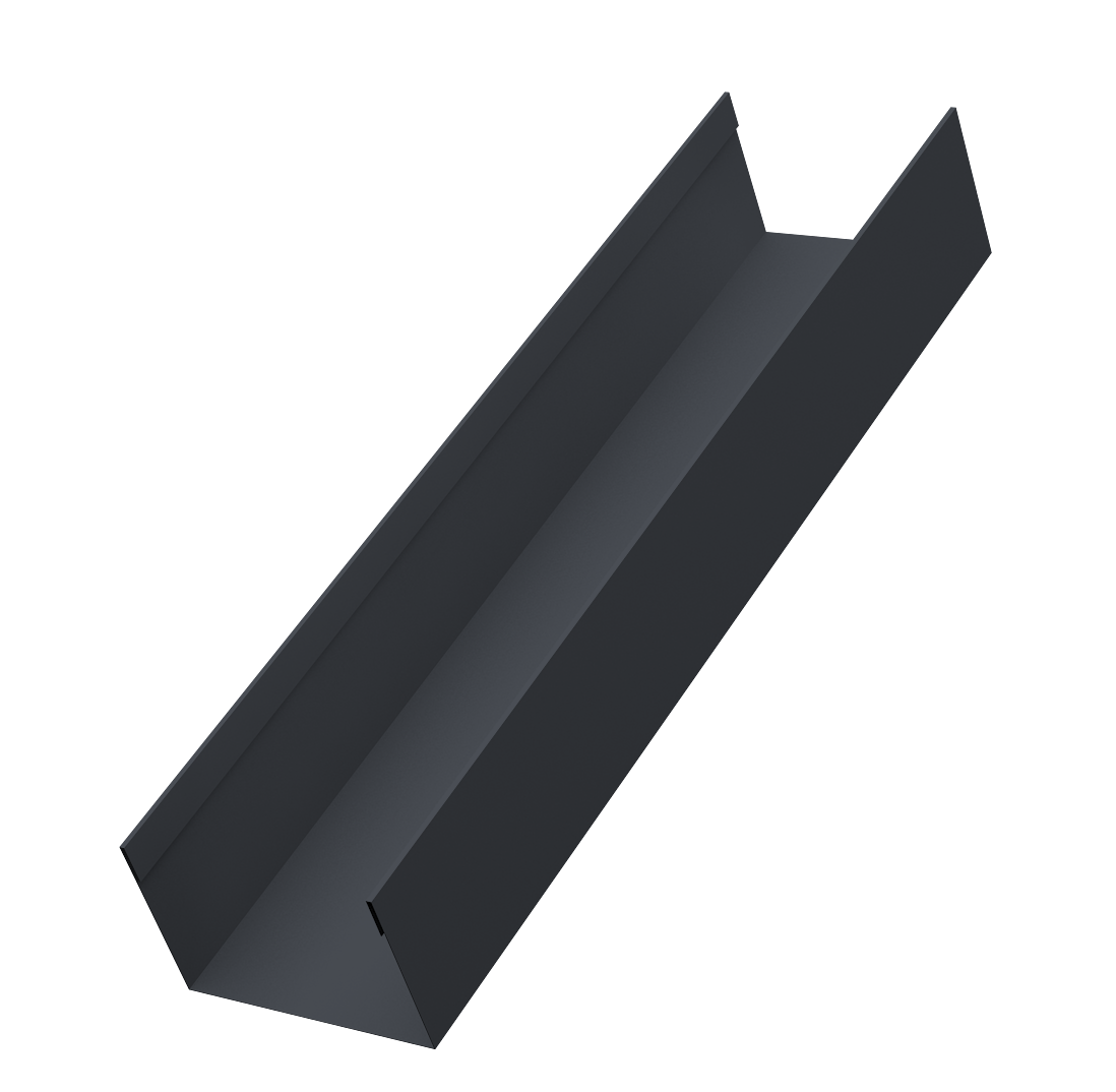 Стойка жалюзи Milan,Tokyo 0,45 PE-Double RAL 7024 мокрый асфальт (2,5м)