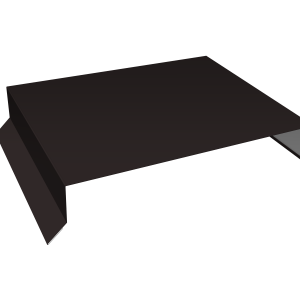 Парапетная крышка прямая 200мм 0,5 Satin Matt TX RAL 9005 черный (2,5м)