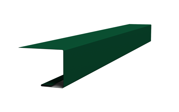Планка завершающая фальц 0,5 Satin с пленкой RAL 6005 зеленый мох (2м)