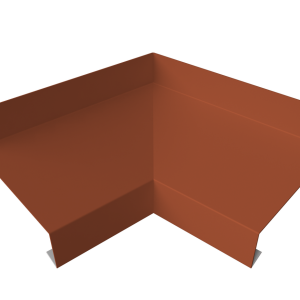 Угол отлива внутренний 50 0,45 Drap TR с пленкой RAL 8004 терракота