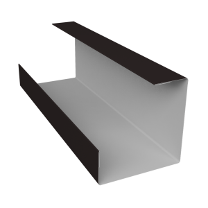 Планка угла внутреннего составная нижняя 0,5 Satin с пленкой RAL 9005 черный (2м)