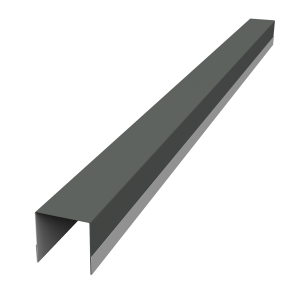 Планка вертикальная обратная для горизонтального монтажа штакетника 0,45 PE RAL 7005 мышино-серый (2,5м)