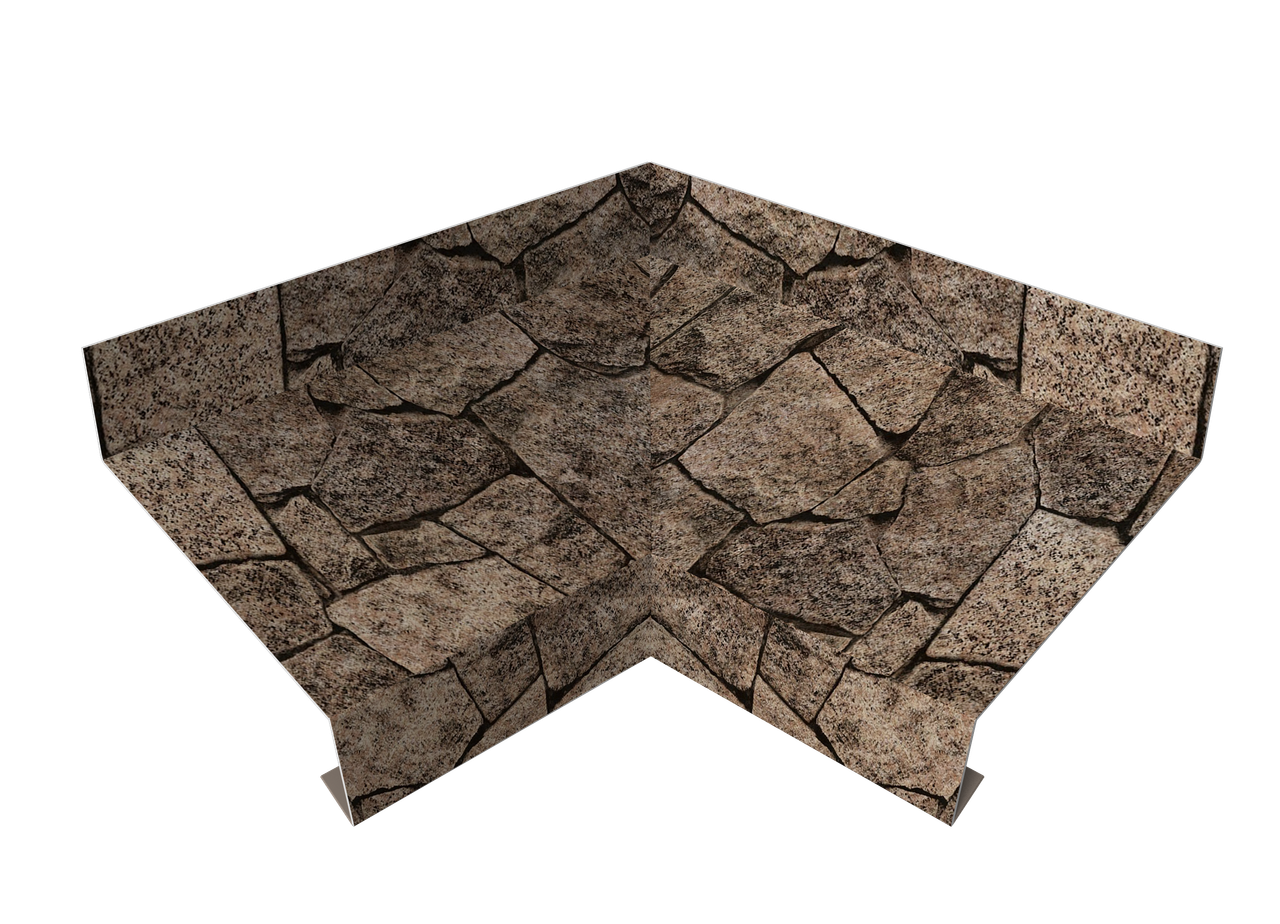 Угол отлива внутренний 70 0,45 Print Elite с пленкой King Stone TwinColor