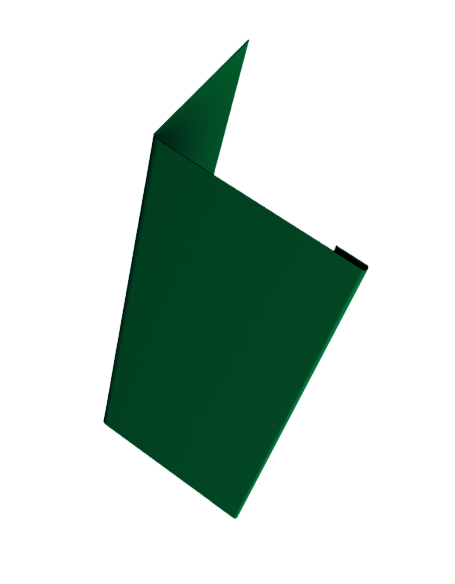 Нащельник (для калиток и ворот) 25х35 жалюзи Milan, Tokyo, Palermo 0,45 PE-Double RAL 6005 зеленый мох (L2,0)