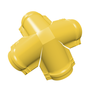 Четверник конька полукруглого 0,45 PE с пленкой RAL 1018 цинково-желтый