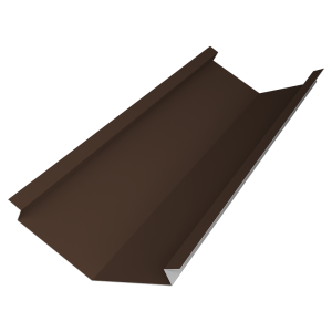 Планка ендовы нижней для композитной черепицы 140х140 0,5 Satin с пленкой RAL 8017 шоколад (3м)