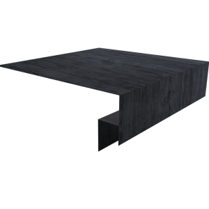 Планка околооконная сложная Экобрус Grand Line 250х50х25 0,45 Print Premium Grey Wood TwinColor (2м)