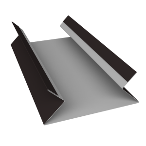 Планка угла внутреннего составная верхняя 0,5 Satin с пленкой RAL 9005 черный (2м)