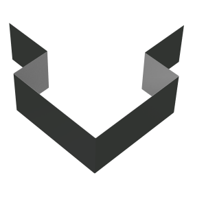 Угол внешний симметричный фибросайдинга 0,5 Rooftop Бархат RAL 7016 антрацитово-серый (2м)