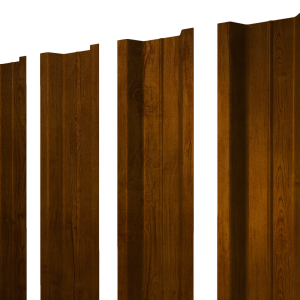 Штакетник П-образный В с прямым резом 0,4 Print Premium Golden Wood Intense FTC