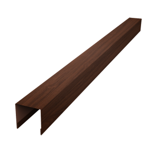 Планка вертикальная лицевая для забора жалюзи Palermo 0,45 Print Elite Choco Wood TwinColor (2м)