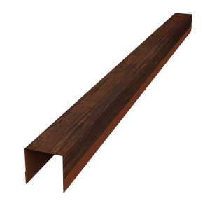Планка вертикальная обратная для горизонтального монтажа штакетника 0,45 Print Premium Cherry Wood Dark FTC (1,8м)