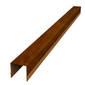 Планка вертикальная обратная для забора жалюзи Palermo 0,45 Print Premium Golden Wood Intense FTC (3м)