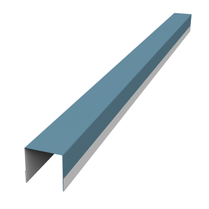 Планка вертикальная обратная для горизонтального монтажа штакетника 0,45 Drap TX RAL 5024 пастельно-синий (2м)